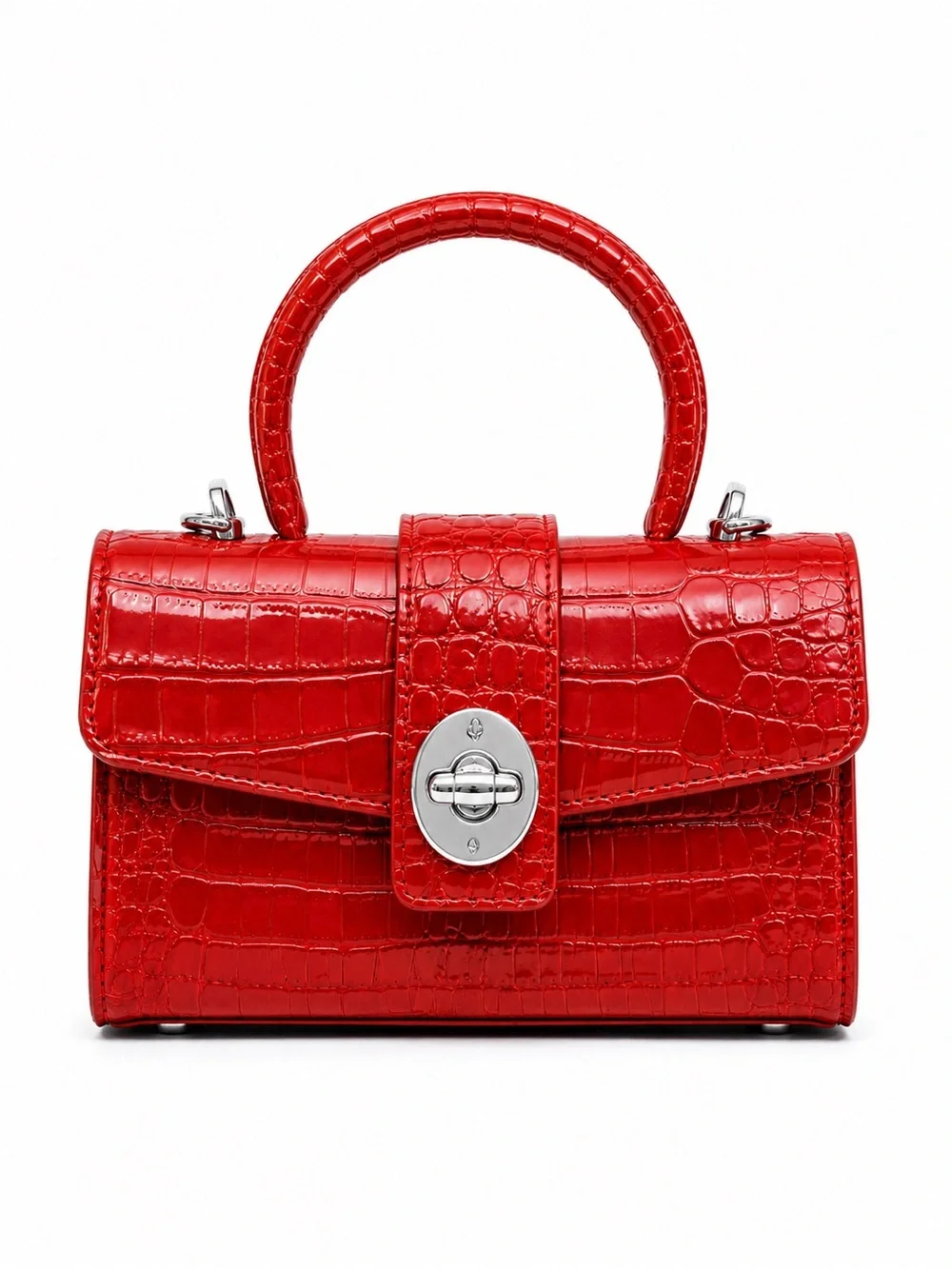 Luxury Croc-Embossed Satchel